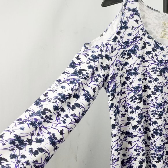 Blue Sky bamboo/cotton cold shoulder top, size XL, Unworn! - Picture 2 of 5